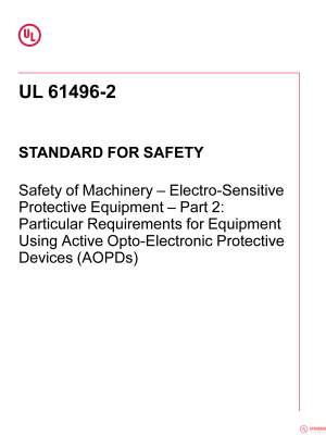 UL 61496-2 PDF UL 61496-2 PDF